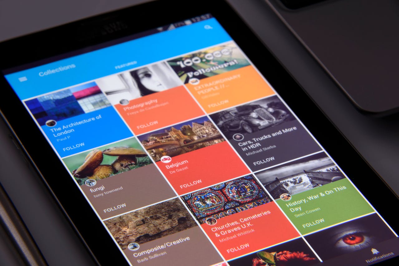 Screenshots of sleek mobile application interfaces